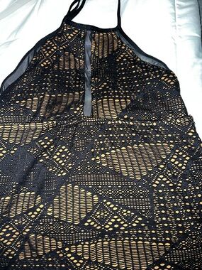 Black lace  Halter Cover-Up top small